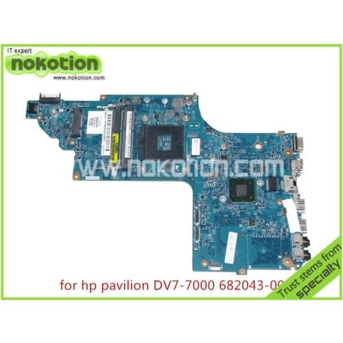NOKOTION 682043-001 48.4ST04.011 Laptop motherboard For hp pavilion M7-1000 DV7-7000 Intel HD 4000 graphics 17.3 inch 682042-001