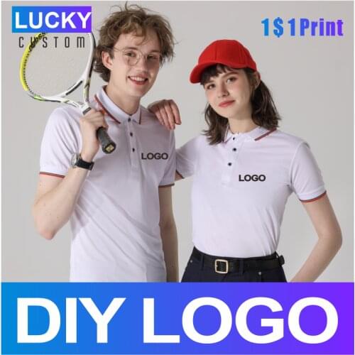 Mens Polo Shirts With Short Sleeve Custom Printed Embroidery Company Logo Workwear Fashion Lapel Top 4xl