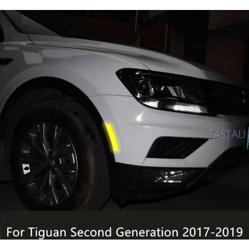 For Tiguan Second Generation 2017-2019 Car Door Stickers Warning Mark Reflective Tape Sign Safety Reflective Strip Car styling