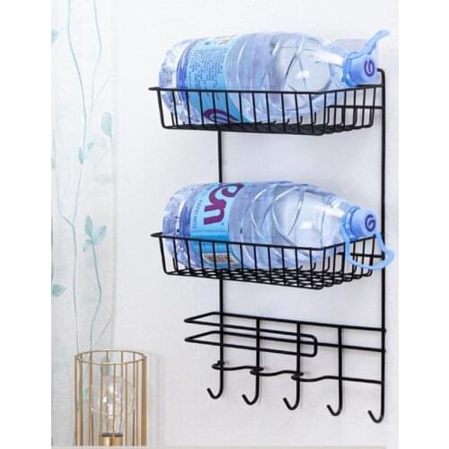 Free punching wall hangging Bedside hanging basket student dormitory bedroom upper and lower bunk storage rack