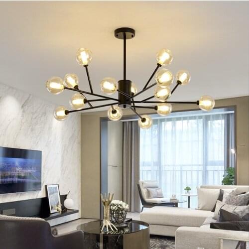 Nordic LED Chandeliers Living Room Bedroom Kitchen Glass Ball molecular lamp Ceiling Hanging Lamp Home Decor Lighting Fixtures