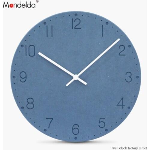 New Design Modern Wall Clock Home Decoration Luxury Digital Silent Round Wooden Watch Wall European Clock Wall for Living Room