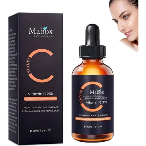 Mabox Vitamin C Whitening Essence Hyaluronic Acid Cream Conditioning Skin Care Organic Anti-Aging Essence Brightens Skin Tone