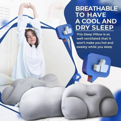 3D Cloud Pillow With Pillowcase Cover 3D Neck Creative Deep Sleep Neck Micro Airball Pillow Decompression Air Pillow.Egg Pillows