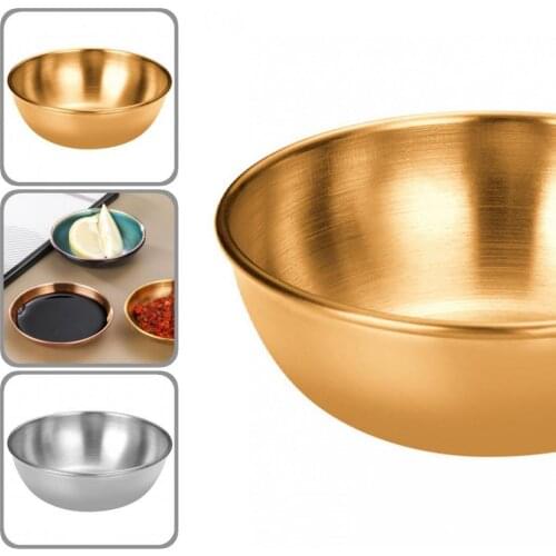 Exquisite Workmanship Helpful Stainless Steel Sauce Bowl Thick Appetizer Dish Portable for Restaurant