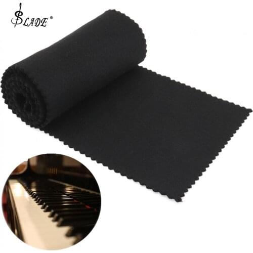 Durable 119 x 14cm Black Soft Piano Key Cover Keyboard Dust Cover