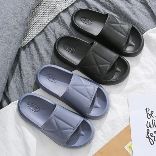 2021 Men Slippers Summer Beach Eva Soft Sandalias Mujer Men Sandals Leisure Ladies Indoor Bathroom Anti-slip Shoes