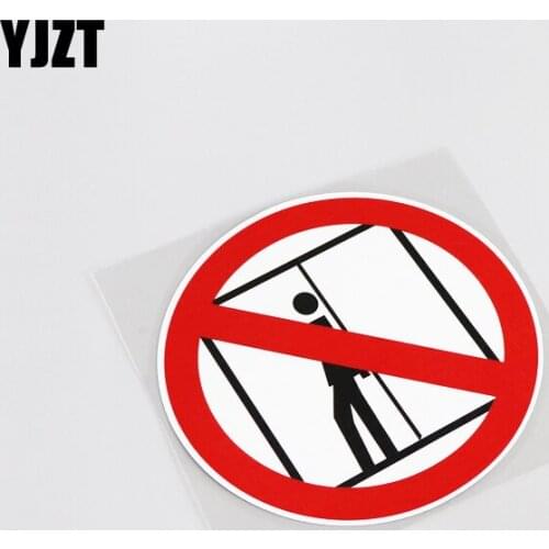 YJZT 11.8CM*11.8CM Interesting No Leaning PVC Car Sticker Motorcycle Decal Car-styling 13-0080
