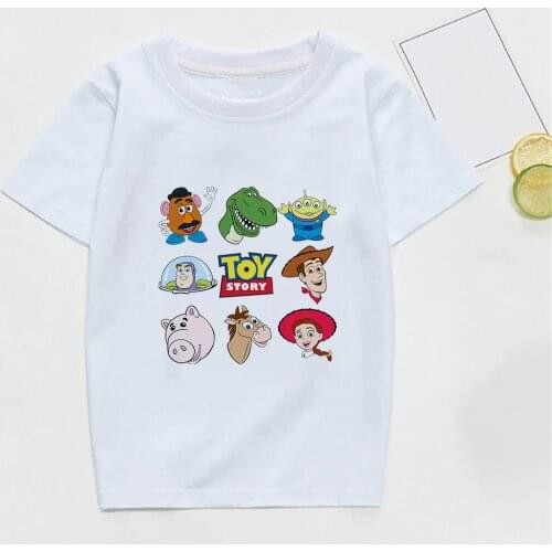 Disney Women Graphic Toy Story Summer Buzz Lightyear Friends T-Shirt Tops Short Sleeve Kawaii Loose Funny Cartoon O-neck Female