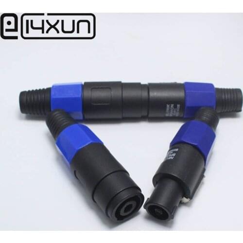 1Pair=2pcs Speakon 4Pin Locking Amp Speaker Connector Solder Adapter Long Tail XLR 4Pole Audio Cable Male plug Female Socket