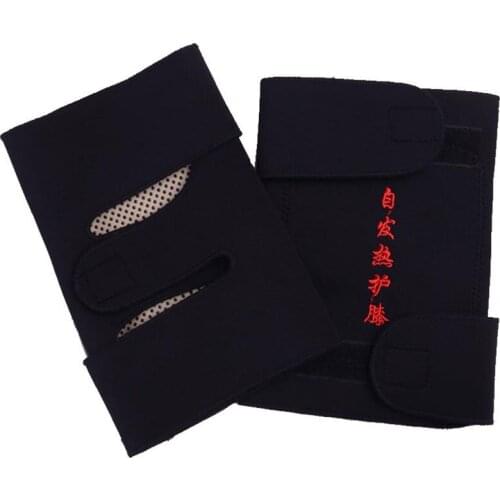 1 Pair Tourmaline Health Care Magnetic Self-heating Knee Pads Fitness Sports Knee Support MC889