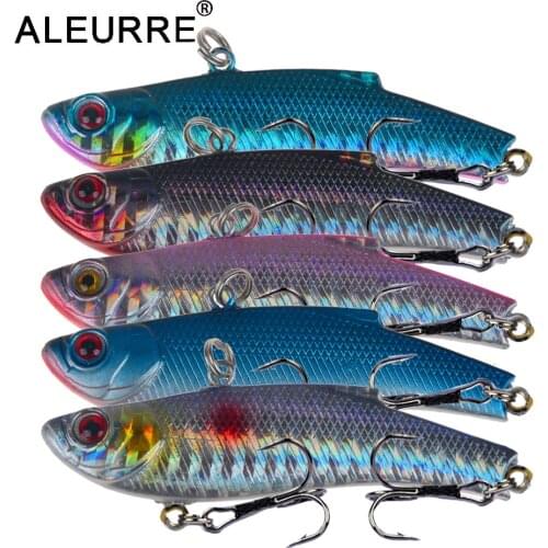 1pcs VIB Winter Ice Sea Fishing Lures 7cm/20g Hard Crankbait Wobblers Artificial 5 Colors Trolling Carp Fishing Accessories