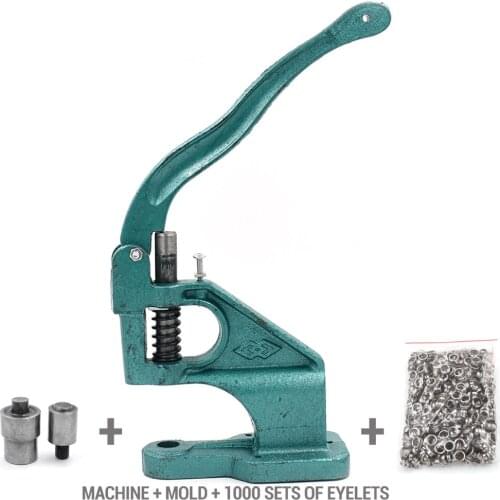1000 sets eyelets + Machine +molds Rivets Metal hole Eyelet tool Buttons DIY Tablecloth hole Shower curtain hole