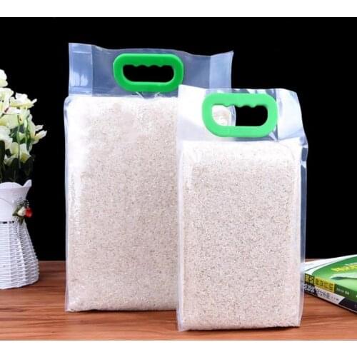 200pcs Transparent plastic nylon rice grain packaging bags food grade vacuum bag large pouch kitchen storage pocket organzier SN