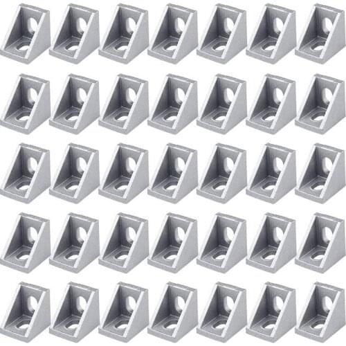 2020 Corner Bracket Aluminum for 20 Series Extrusions, Right Angle Joint Brace Fastener for 3D Printer Cutting Machine