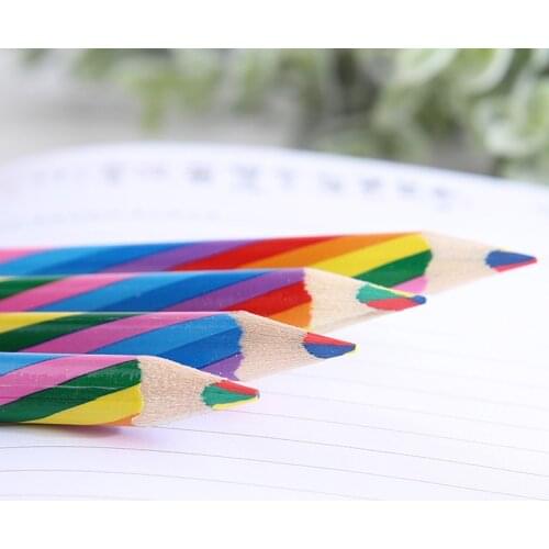 4pc 4 color Concentric Rainbow Color Pencil pen writing Drawing Painting Pencils Set for Children Student Graffiti Art Supplies