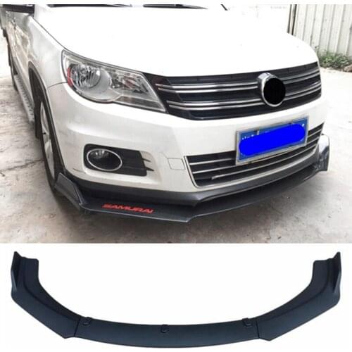 Applicable To For Volkswagen Tiguan Accessories 3Pcs Car Front Bumper Split Lip Body Kit Spoiler Diffuser Deflector 2007-2019