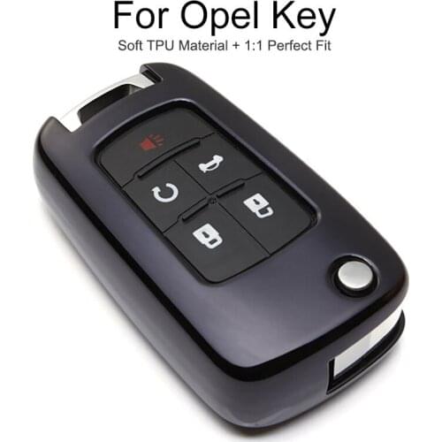 6 Colors TPU Car Key Cover Case For Opel Zafira A Astra K Mokka Antara Signum Vivaro Corsa Insignia Key Chain Ring Shell Styling