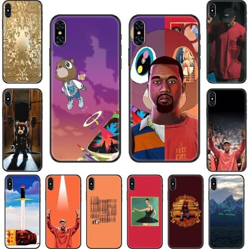 Fashion Designer Kanye West Phone case For iphone 4 4s 5 5S SE 5C 6 6S 7 8 plus X XS XR 11 PRO MAX 2020 black 3D hoesjes soft