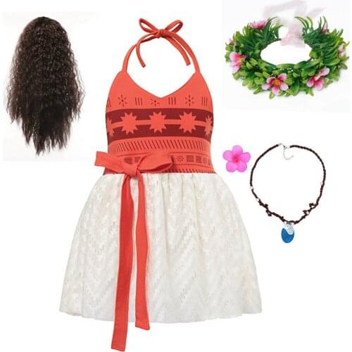 Girls Moana Costumes Ocean Adventure Journey Dress For Baby Girl Kids Party Cosplay Fancy Dresses Girl Clothes