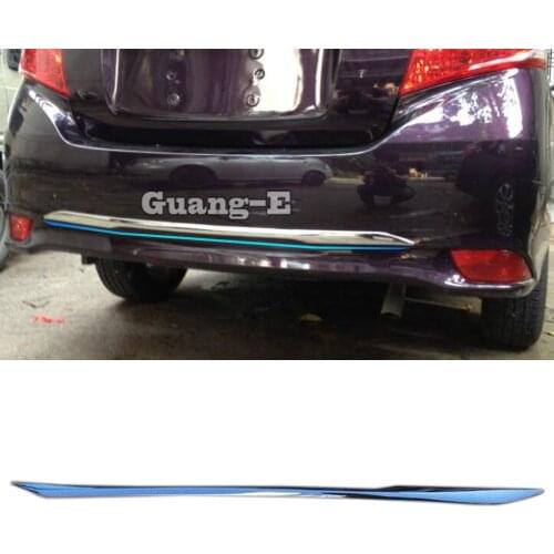 For Toyota Vios/Yaris/sedan 2014 2015 2016 Car body cover protection Bumper ABS Chrome trim rear back tail bottom panel 1pcs