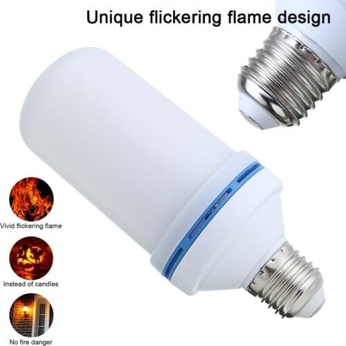 E27 LED Flame Effect Light Bulb 7W AC 85-265V Creative Flickering Emulation Halloween Decoration LED Flame Lamp