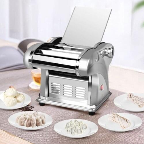 Electric Noodle Maker 220V Commercial Stainless Steel Pressing Machine Pasta Maker Machine Dough Cutter Dumpling Skin