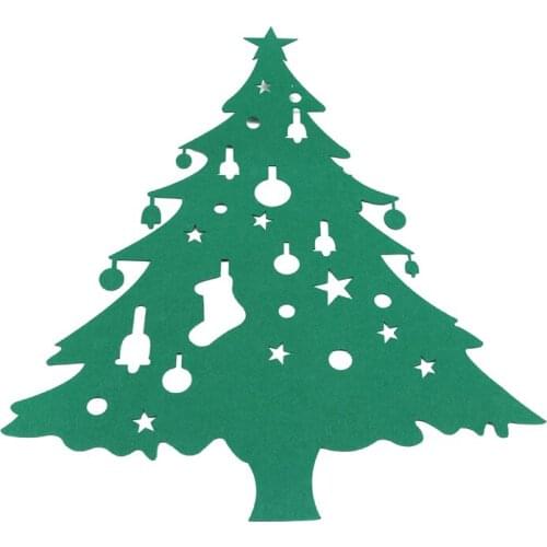 Artificial Tree Wall Hanging DIY Felt Christmas Tree Ornaments Xmas Decoration Home New Year Gifts Kids Toys