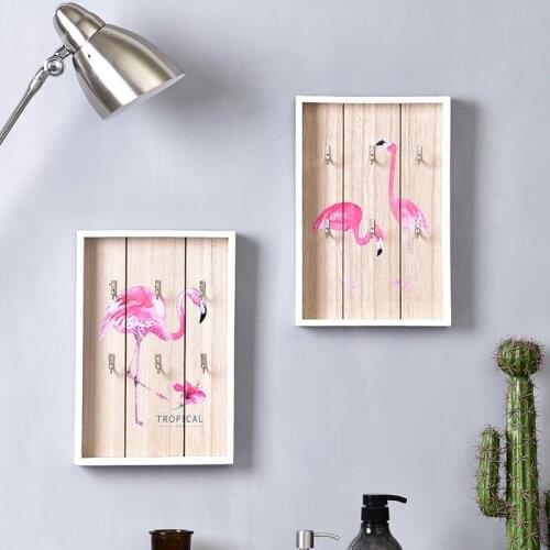 Hook wall hook key holder wall key hanger wall key holder key hook Creative animal wooden key hook Wall decoration