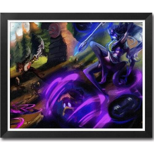 MaHuaf-A1364 LOL Game Artwork painting coloring by numbers on canvas DIY oil hand-painted framed wall painting for home decor