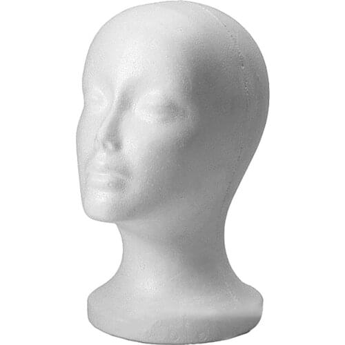 53cmx30cm Dummy / mannequin head Female Foam(Polystyrene) Exhibitor for cap headphones hair accessories and wigs Woman