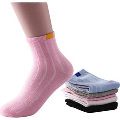 Fashion Women Canister socks candy color Striped Cotton socks socks Retro Lovely socks