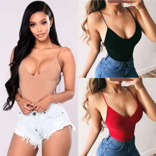 New trendy solid Women Sexy Summer Casual Sleeveless backless Plain Spaghetti Strappy Tank Top Vest Crop Tops S-XL