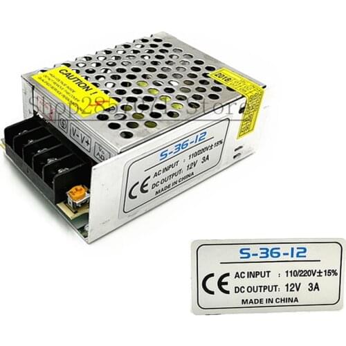 New original 12V3A small size switching power supply S-36-12 monitoring power LED power supply 12V3A 36W