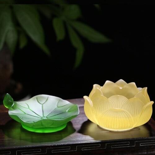 4.5x8cm Lotus Candle Holders for Home Decor Glass Wedding Centerpieces Candlestick Candle Stand