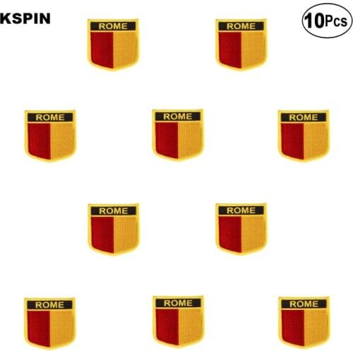 Rome Flag Embroidery Patches Iron on Saw on Transfer patches Sewing Applications for Clothes in Home&Garden