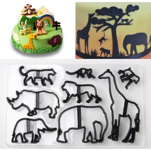 Animal Series Cookie Cutter Plastic Biscuit Cut Mold Baking Fruit Cut Cake Mold Embossing Printing Die