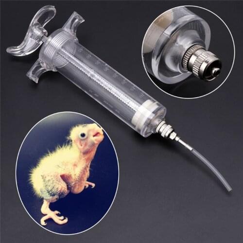 Birds Feeding Syringe Manual Feeding Device For Domestic Birds Small Pet Syringe Medication Rearing Gavage Curved Needle Feeding