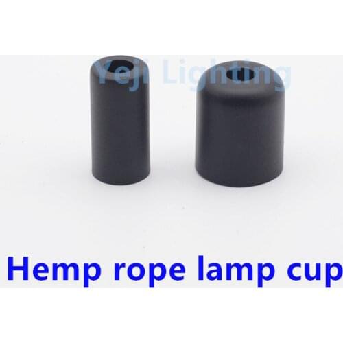 Retro lamp cup Hemp rope casing Fixed lamp cup black Lighting accessories