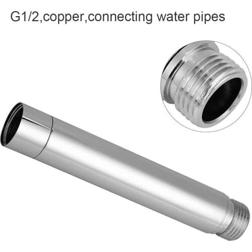 Shower Extension Tube Stainless Steel Shower Extension Pipe Shower Extender Chrome Plating Shower Extension Tube