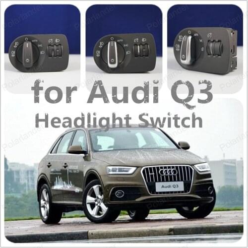 Polarlander Bright Side Chrome Headlight Switch Knob Button for A/udi Q3 8UD941531c 8UD941531 8UD941531b Fog Headlight Lamp