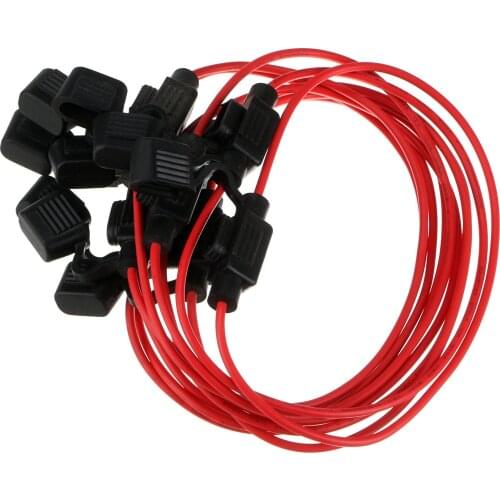 10pcs/lot In-Line Fuse Holder Car Mini Blade 18AWG 12V/24V/32V DC High Quality