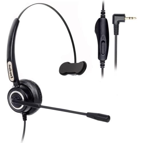 2.5mm jack headset Volune and Mute for Panasonic Cordless Phones and Polycom Grandstream Cisco Linksys SPA Zultys Gigaset phones