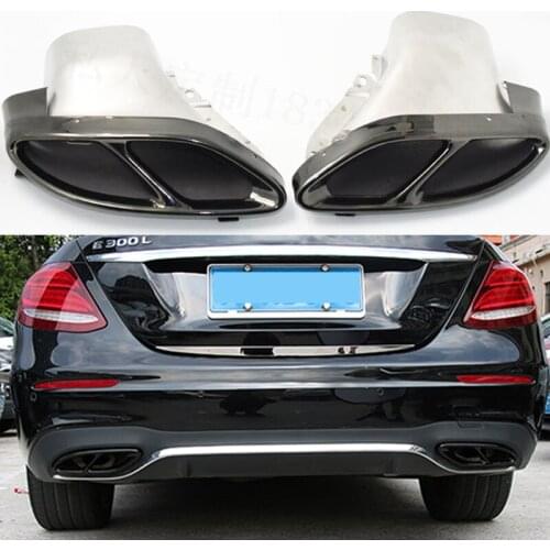 2pcs Stainless Steel Car Exhaust Pipe Muffler Tips For Mercedes Benz W212 W213 W205 X253 W246 W176 X166 A B C E GLS GLC CLASS