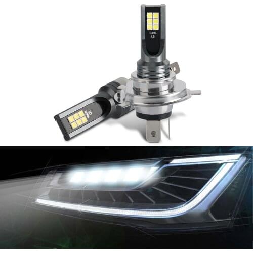 2pcs HighBright Car CSP LED Fog Headlight H1 H3 H4 H7 H8 Auto Fog Lamp DRL Day Running Light 9005 HB3 9006 HB4 3030SMD 12V 6000K