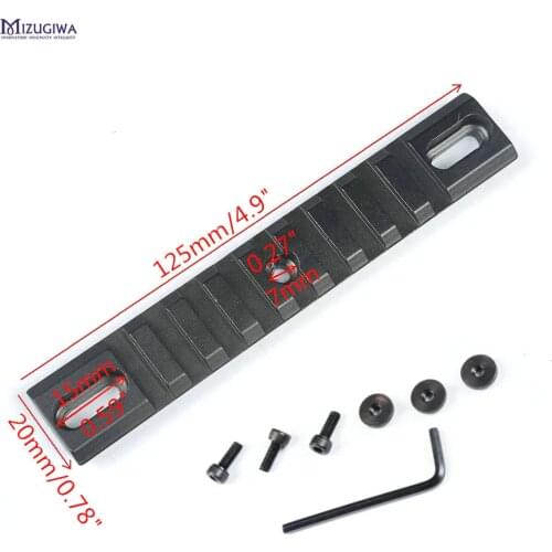 9 Slots 125mm Screws Curve Rifle Scope Picatinny Rail Round Bottom 20mm Weaver Mount Base Install Scope Pistol Hunting Caza