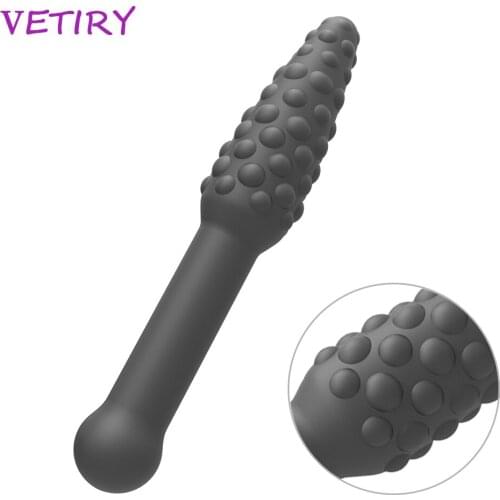 Anal Plug Silicone Handle Butt Plug G Spot Massage Big Dildo Vagina Stimulator Prostate Massager Sex Toys for Woman Man Gay