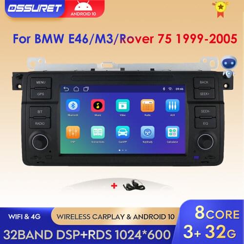 Android 10.0 Auto Car Radio Multimedia Player For BMW E46 Coupe (M3 Rover) 316i 318i GPS no 2din dvd