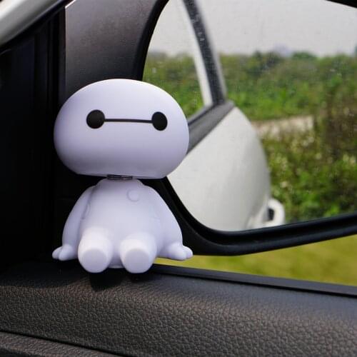 Car Ornaments Bobblehead Baymax Doll Toy Accessories Cartoon Auto Interior Dashboard Decoration Big Hero Bobble head Kids Gift