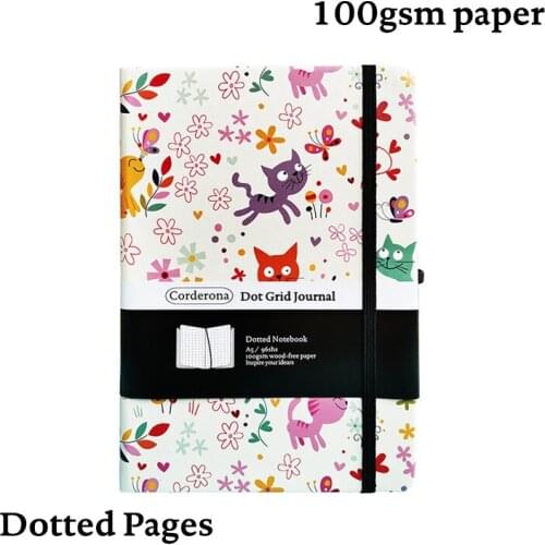 Lovely Cats A5 Dotted Journal Hard Cover Dot Grid Bullet Notebook Planner Travel Diary